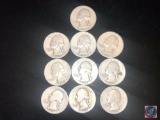 (3) 1942 San Francisco Mint Washington Quarters and (7) 1942 Philadelphia Mint Washington Quarters