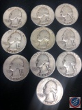 (3) 1943 San Francisco Mint Washington Quarters and (1) 1949 Denver Mint Washington Quarter and (6)