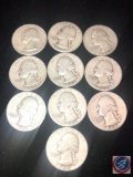 (10) 1944 Philadelphia Mint Washington Quarters