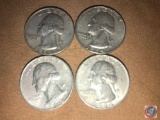 (1) 1964 San Francisco Mint Washington Quarters and (3) 1964 Denver Mint Washington Quarters