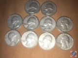 (1) 1961 Philadelphia Mint Washington Quarter and (9) 1961 Denver Mint Washington Quarters