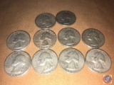 (4) 1960 Philadelphia Mint Washington Quarters and (6) 1960 Denver Mint Washington Quarters