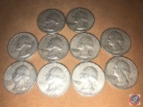(10) 1960 Denver Mint Washington Quarters