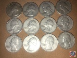 (1) 1960 Philadelphia Mint Washington Quarter and (11) 1960 Denver Mint Washington Quarters