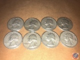 (1) 1963 Philadelphia Mint Washington Quarter and (7) 1963 Denver Mint Washington Quarters