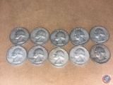 (2) 1962 Philadelphia Mint Washington Quarters and (8) 1962 Denver Mint Washington Quarters