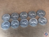 (1) 1962 Philadelphia Mint Washington Quarter and (9) 1962 Denver Mint Washington Quarters
