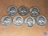 (2) 1954 Denver Mint Washington Quarters and (5) 1954 Philadelphia Mint Washington Quarters