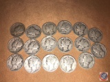 (1) 1937 Philadelphia Mint Mercury Dime, (1) 1935 Denver Mint Mercury Dime, (1) 1936 Denver Mint