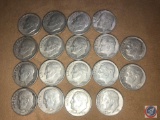 (1) 1962 Philadelphia Mint Roosevelt Dime and (17) 1962 Denver Mint Roosevelt Dimes