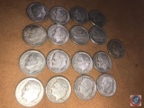 (2) 1947 San Francisco Mint Roosevelt Dimes, (2) 1947 Denver Mint Roosevelt Dimes and (13) 1947