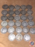 (1) 1951 San Francisco Mint Roosevelt Dime, (14) 1951 Denver Mint Roosevelt Dimes and (13)
