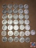 (31) 1964 Denver Mint Roosevelt Dimes, (5) 1964 Philadelphia Mint Roosevelt Dimes