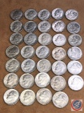 (31) 1964 Denver Mint Roosevelt Dimes, (3) 1964 Philadelphia Mint Roosevelt Dimes