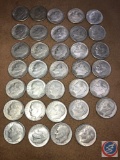 (2) 1964 Philadelphia Mint Roosevelt Dimes, (11) 1964 Denver Mint Roosevelt Dimes, (4) 1963 Denver