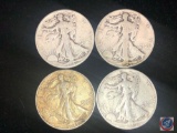 (1) 1945 Philadelphia Mint Gold Plated Walking Liberty Half Dollar Coin, (1) 1945 Denver Mint