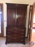 Lexington Furniture Hutch with Four Drawers and Media Cabinet Measuring 39 1/4