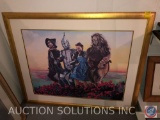 Framed Print of Wizard Of Oz in Poppy Field Signed S. M. Greenig Framed Print of Three Girls on