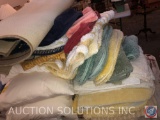 Assorted Bathroom Rugs, Area Rugs, Towels and Pillows