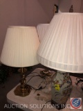 Dove Table Lamp with Shade, Stiffel Table Lamp with Shade, Gold Table Lamp with Shade and Urn Shaped