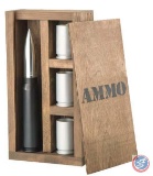 Bar Set with 30mm A-10 Flask and Shot Glasses Stock your home bar, man cave, or she-shed with this