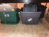 Assorted Sterilite and Rubbermaid Totes with Lids