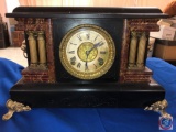 A. Davis The Reliable Jeweler Table Clock with Skeleton Key