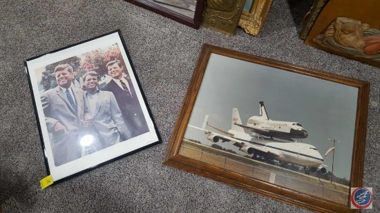 Framed Poster of Kennedy Brothers Measuring 18" X 24", Photo of Suttle On Top Of Airplane Measuring