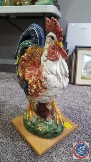 Hand Painted Rooster Statue