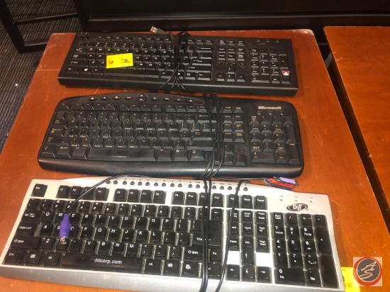 HP Keyboard Model No. PR1101U, DIT Keyboard [[NO MODEL NO. VISIBLE]] and Microsoft Keyboard Model