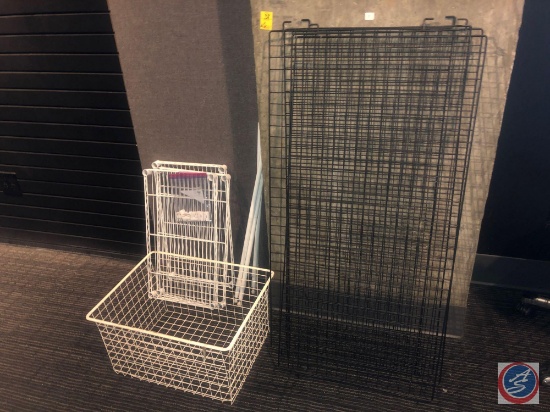 Pieces of Wire Shelving with 4 Poles Measuring 31" Tall and Shelves Measuring 13" X 23 3/4", Wire