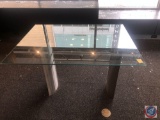 Glass and Metal Table Measuring 48