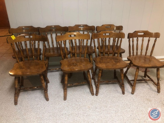 {{8X$BID}} Spindle Back Chairs Measuring 31"