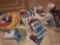 1996 Superman Party Supplies Including Paper Plates, Cups, Loot Bags, Hats, Balloons, Blowouts and