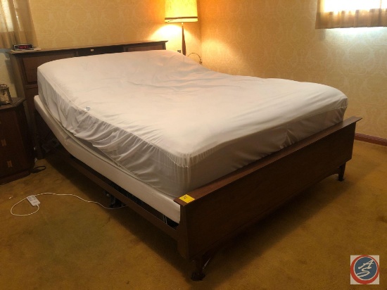 Full Size Serta Full Adjustable Bed, Metal Frame and Headboard