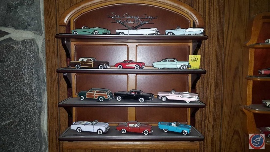 The Classic Cars of the 50's Display Shelf Measuring 17 1/2" X 20" Including (12) Classic Car