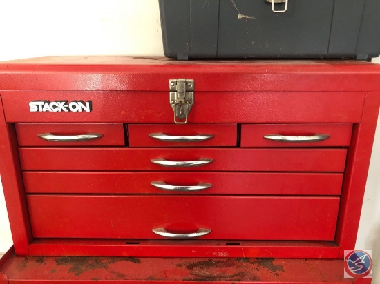 Stack-On Tool Box with Six Drawers Measuring 23 1/2" X 9 1/2" X 13 1/2"