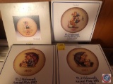 M.I. Hummel Annual Decorative Plates Years 1981, 1982, 1984 and 1988