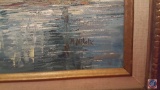 Framed Scenic Colorado Oil Painting Signed M. Nikolic Measuring 26 1/2