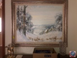 Original Framed Oil Painting Signed by Willi Bauer Measuring 39