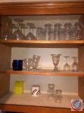 (8) Long Stem Wine Glasses, (12) Tumblers and Assorted Glasses and Coffee Cups