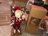 (2) Lynn Haney Collection Santa Clause Statues