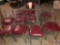 {{6X$BID}} Original 1950's Era V-Back Red and White Diner Chairs [[CONDITIONS VARY, TWO WITH NO
