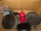 Assorted Basting Covers, (3) Shovel Scoops and Perforated Round Pan False Bottoms