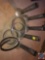 1950's Diner Stool Parts Incl. (4) Bases, (4) Rings, (2) Inner Ring Circles