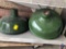 {{6X$BID}} Green Enamelware Circular Light Fixtures Measuring 18