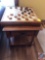 Wooden Table Top Checkers Game