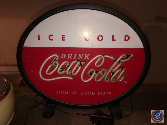 18" Coca-Cola Back-Lit Oval Neon Sign