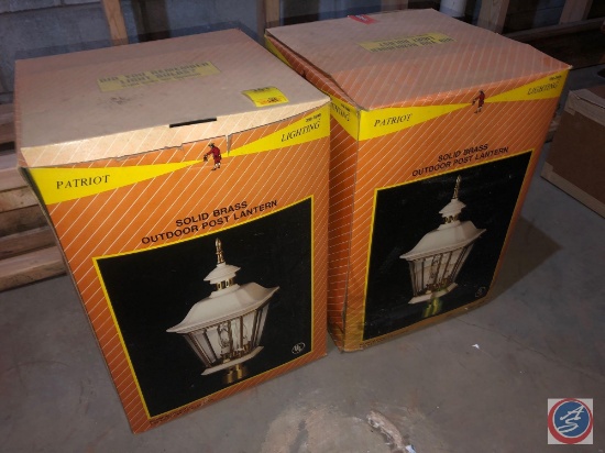 {{2X$BID}} Patriot Lighting Solid Brass Outdoor Post Lanterns in Original Packaging