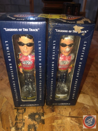 (2) Jeff Gordon Legends of the Track Limited Edition Collectible Bobble Heads in Original Packaging